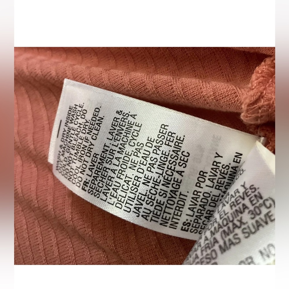 NWT Roxy Dream Do Buttoned Rib Knit Tank Dress Tawny Orange Size M Medium - Picture 3 of 11